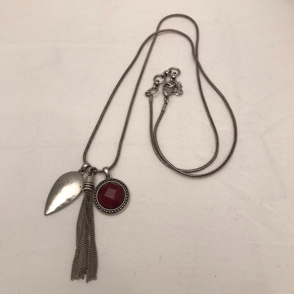 Lucky Three Charm Long Necklace